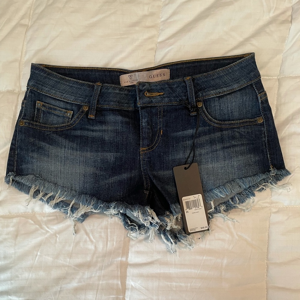 Guess dark denim shorts NWT